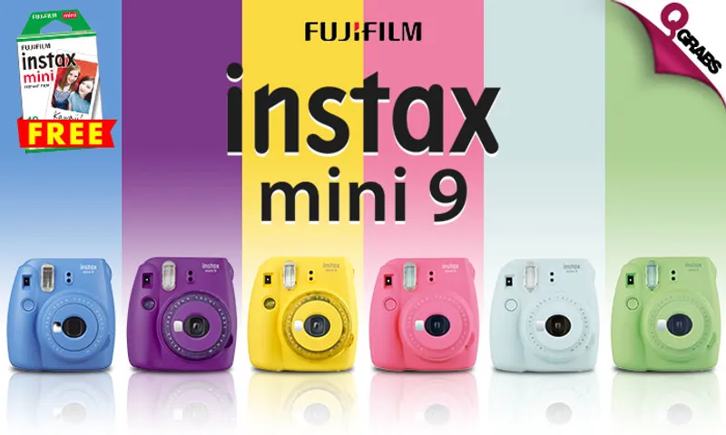 Fujifilm Instax Mini 9 with FREE One Pack Mini Film!